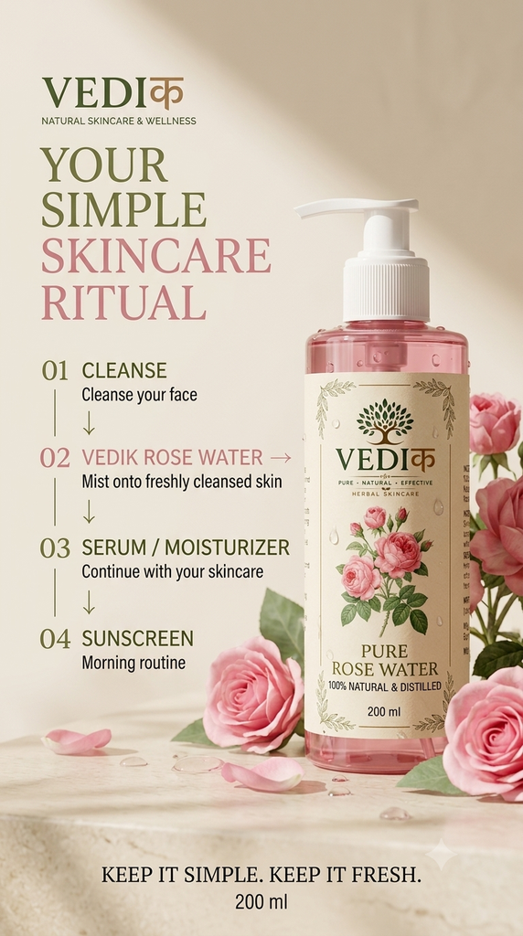 VEDIक NATURAL ROSE WATER